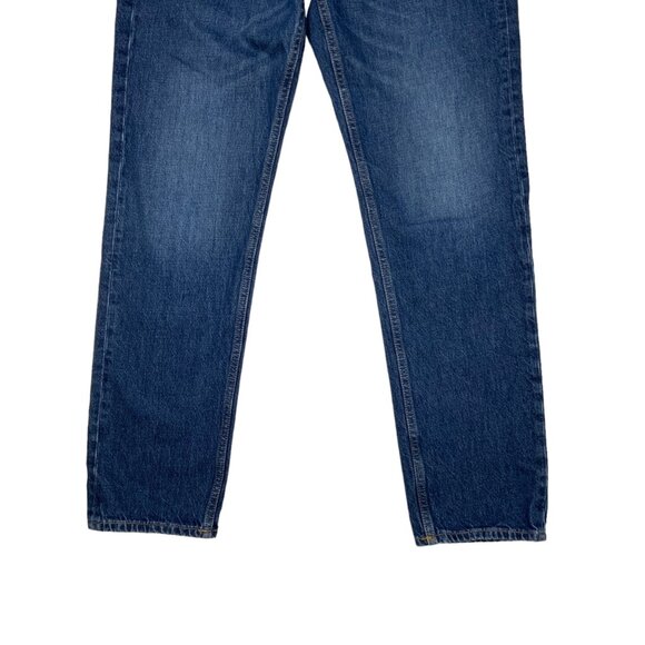 Rag and Bone Maya High Rise Slim Jean 29 Jasper Blue Denim Button Fly Retro Boho - Picture 9 of 12